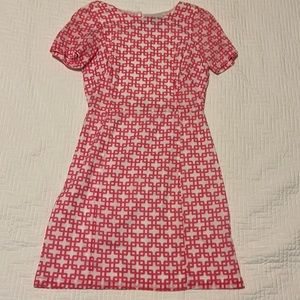 La Roque for Belk pink and white geometric print backless dress size 4